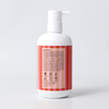 Close up of baby lotion label with Ayurvedic ingredient list